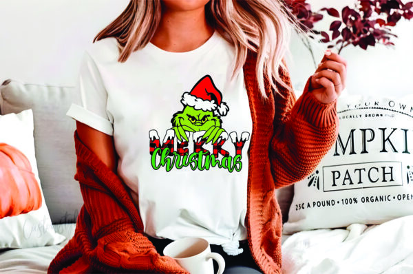Grinch Merry Grinchmas T-Shirt, Festive Christmas Tee for Family