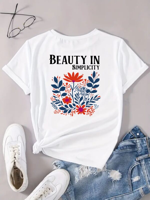Beauty in Simplicity T Shirt, No Rain No Flowers, Vintage Floral Shirt, Wildflowers Shirt