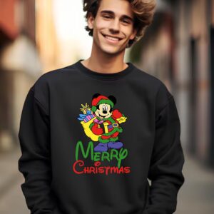 Disney Mickey Mouse Christmas Sweatshirt, Disney Merry Christmas Jumper, Unisex Top