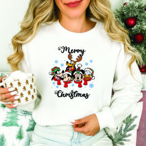 Disney Mickey And Friends Christmas Sweatshirt, Mickey Squad Christmas Top