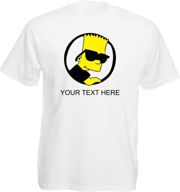 Personalised Simpson T shirt, Unisex Kids And Adult T Shirt