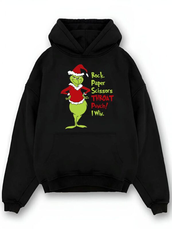 Rock Paper Scissors Grinch Hoodie, Christmas Grinch Lover Hood, Unisex top