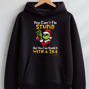 You Can't Fis Stupid Grinch Hoodie, Christmas Grinch Lover Hood, Unisex Top