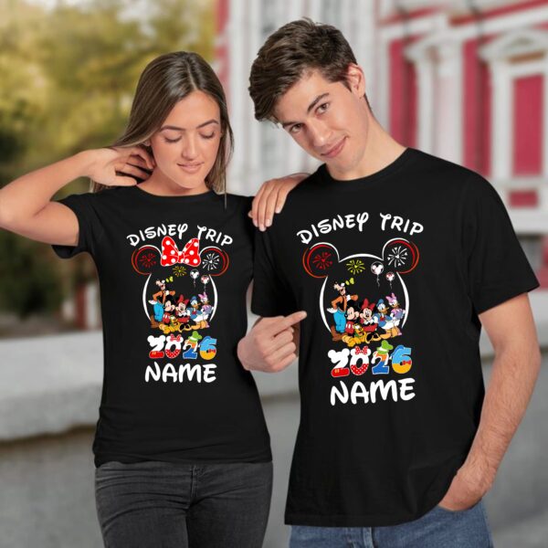 Personalised Disney Mickey Mouse And Friends T Shirt, Disney Trip 2026 T-shirt, Family Matching Top