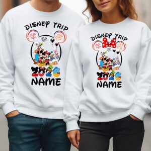 Personalised Disney Mickey Mouse And Friends Sweatshirt, Disney Trip 2026 Jumper, Family Matching Top