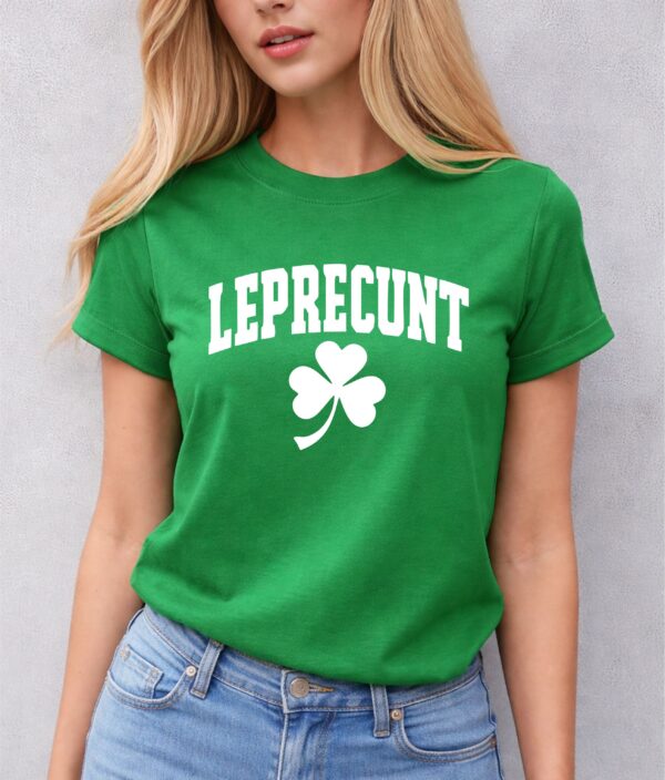 Leprecunt Baby Tee Y2k Irish Shirt Funny Shamrock Baby Tee Cute St Patricks Day Shirt