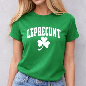 Leprecunt Baby Tee Y2k Irish Shirt Funny Shamrock Baby Tee Cute St Patricks Day Shirt