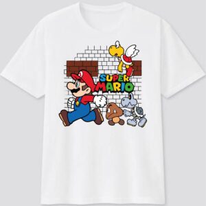 Super Mario Cartoon Graphic T shirt, Mario Characters Top, Unisex Kids And Adults T Shirt