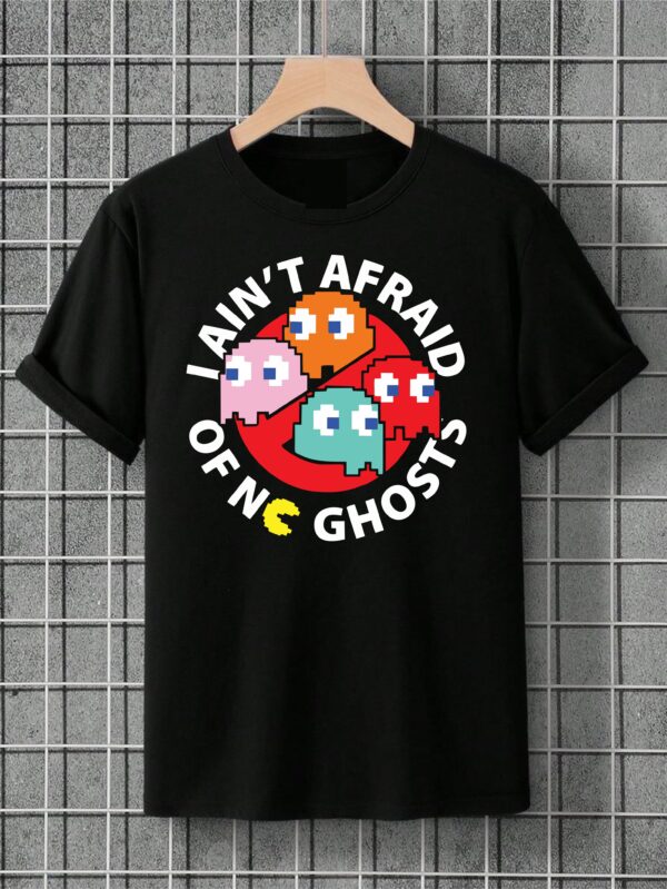 I Ain't Afraif Of No Ghosts T Shirt, Ghostbuster Pac Man Shirt, Novelty Gift Top