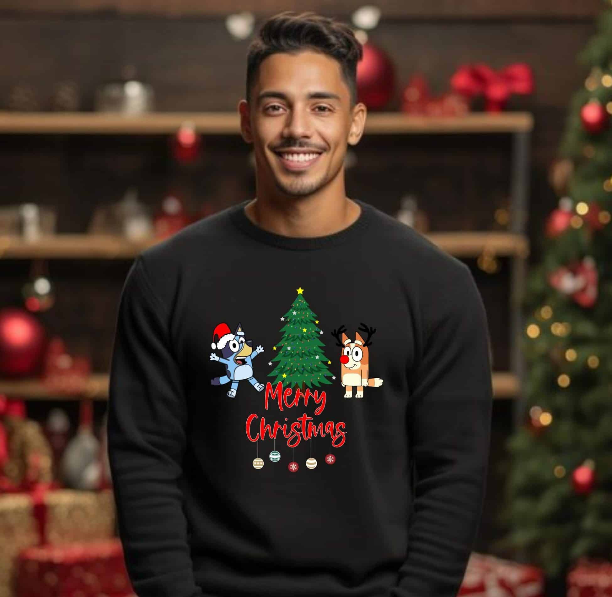 Bluey Dog Merry Christmas Sweatshirt | Birmingham UK