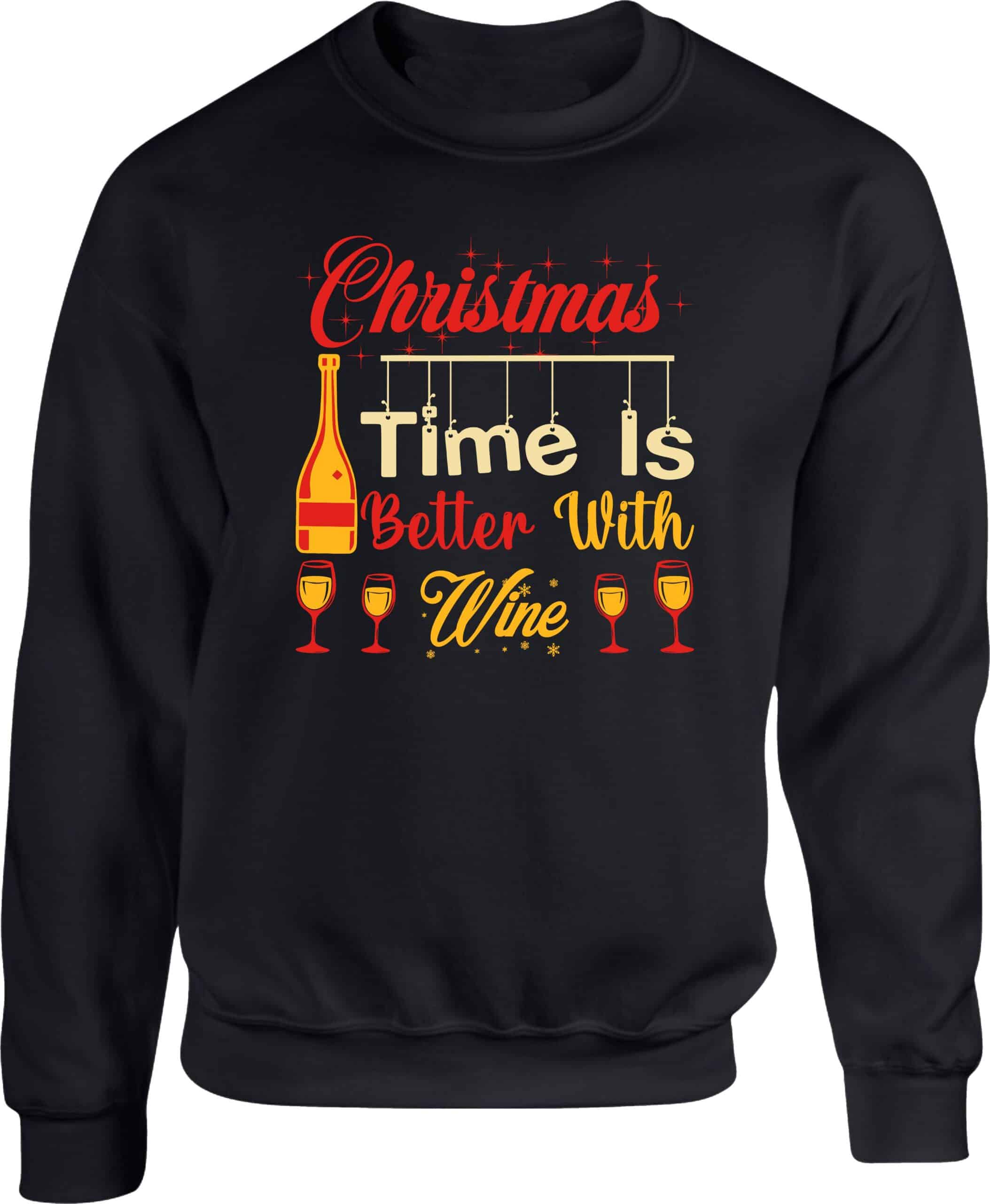 Wine Lover's Christmas Sweatshirt - Image 2