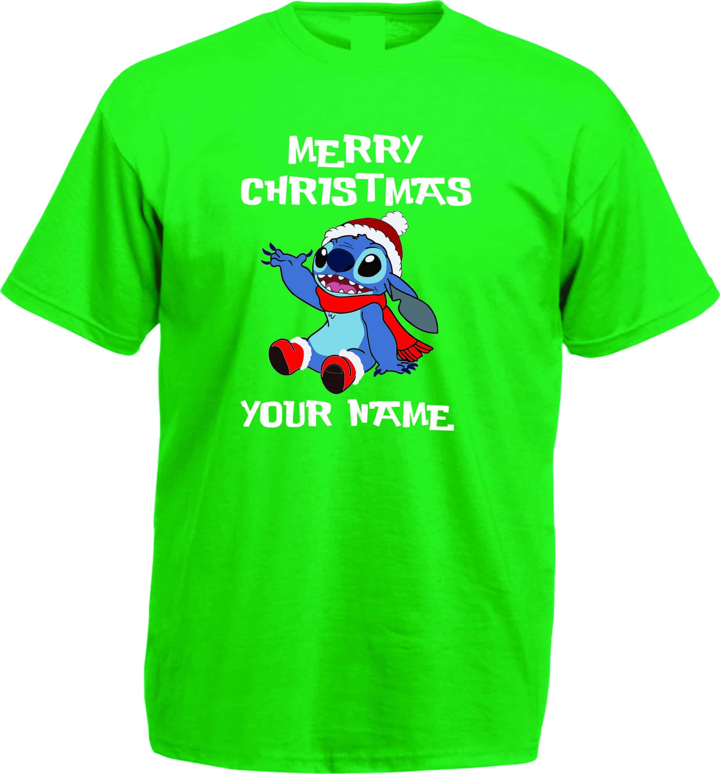 Personalised Stitch Christmas T-Shirt - Image 2