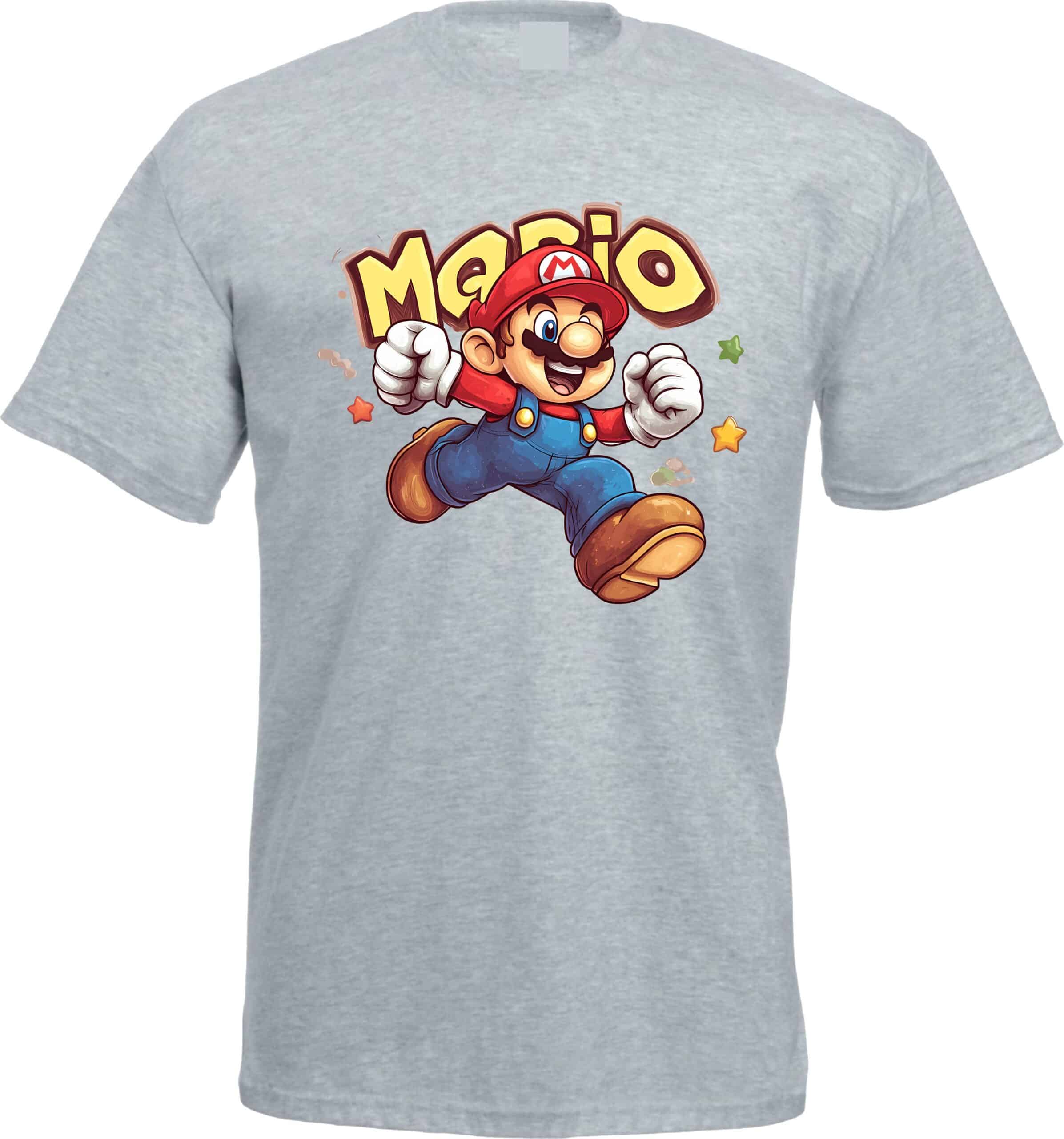 Mario Cartoon Graphic T-Shirt - Image 2