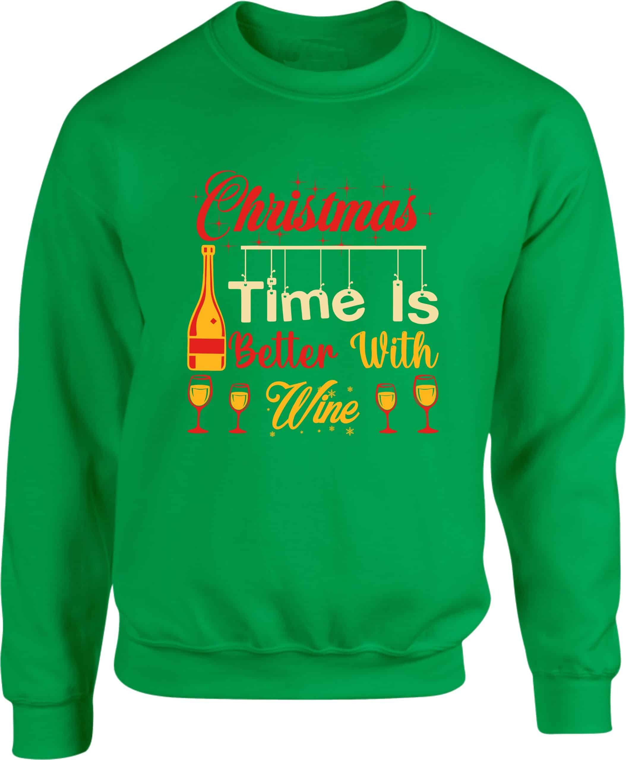 Wine Lover's Christmas Sweatshirt - Image 4