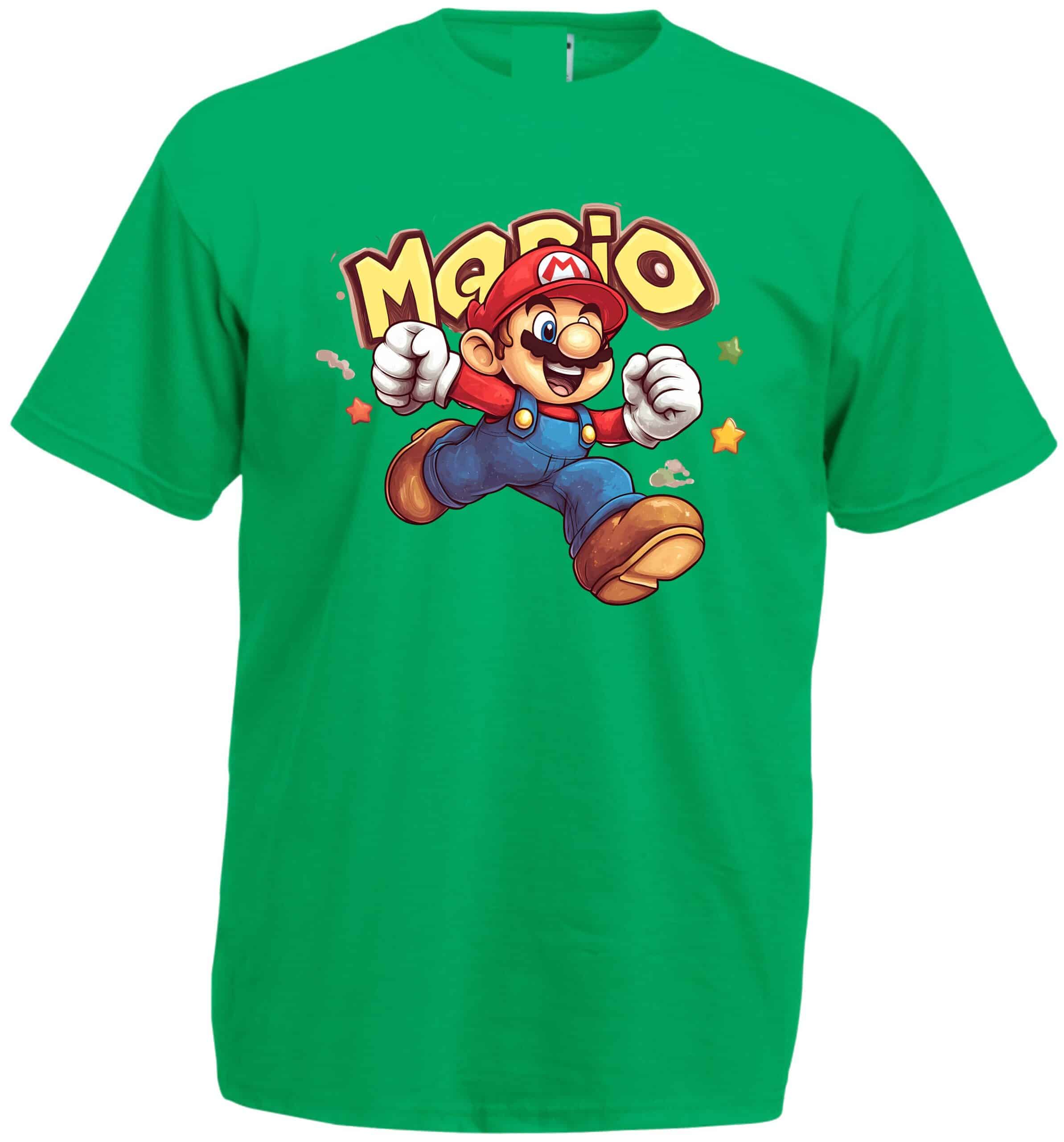 Mario Cartoon Graphic T-Shirt - Image 3