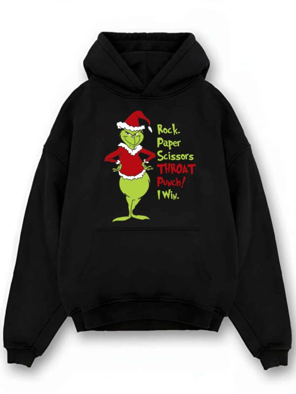 Rock Paper Scissors Grinch Hoodie