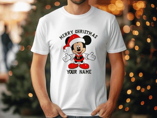 Personalised Mickey Christmas T-Shirt