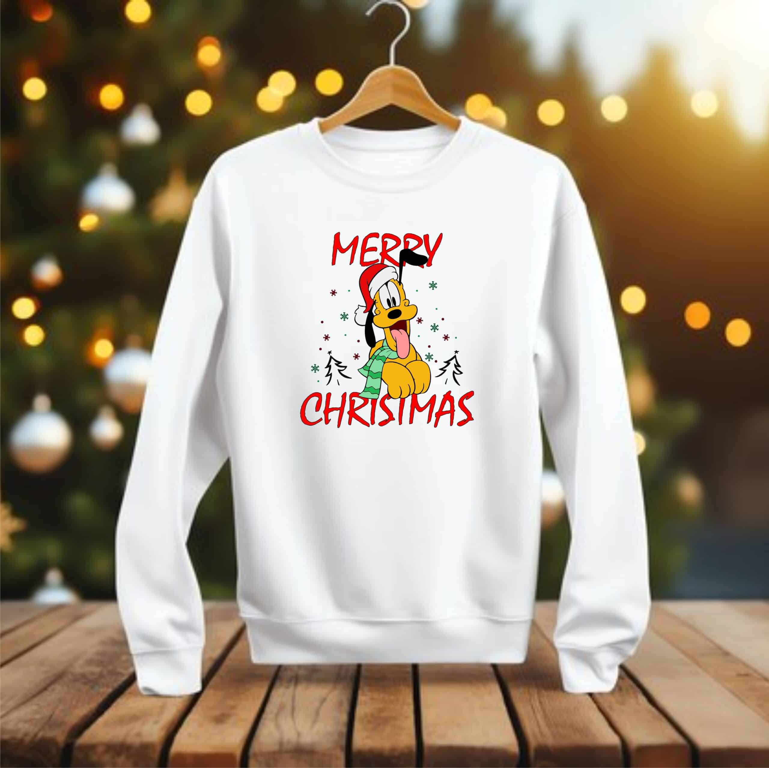 Disney Pluto Christmas Sweatshirt