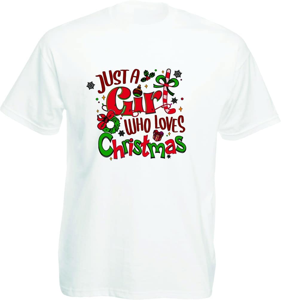 Girl Who Loves Christmas Shirt - Image 3