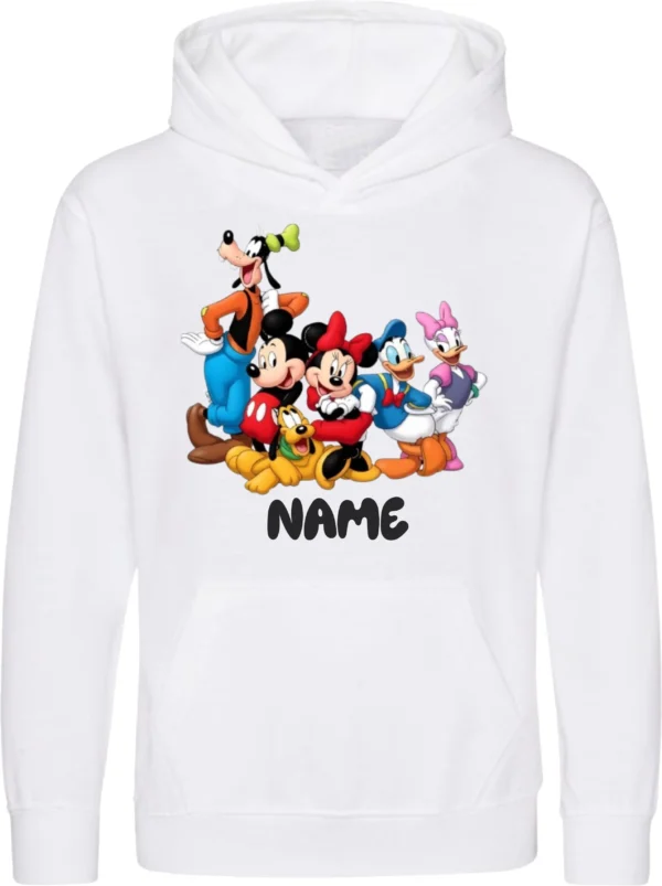 Custom Name Disney Squad White Pullover Hoodie