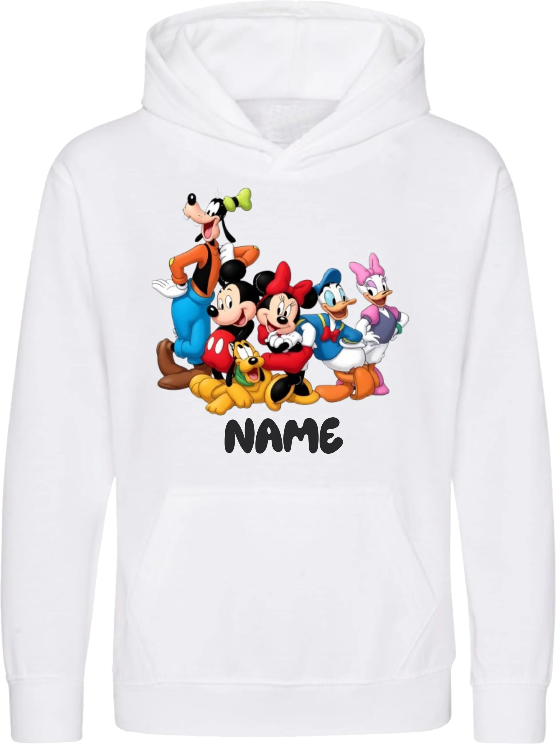 Custom Name Disney Squad White Pullover Hoodie