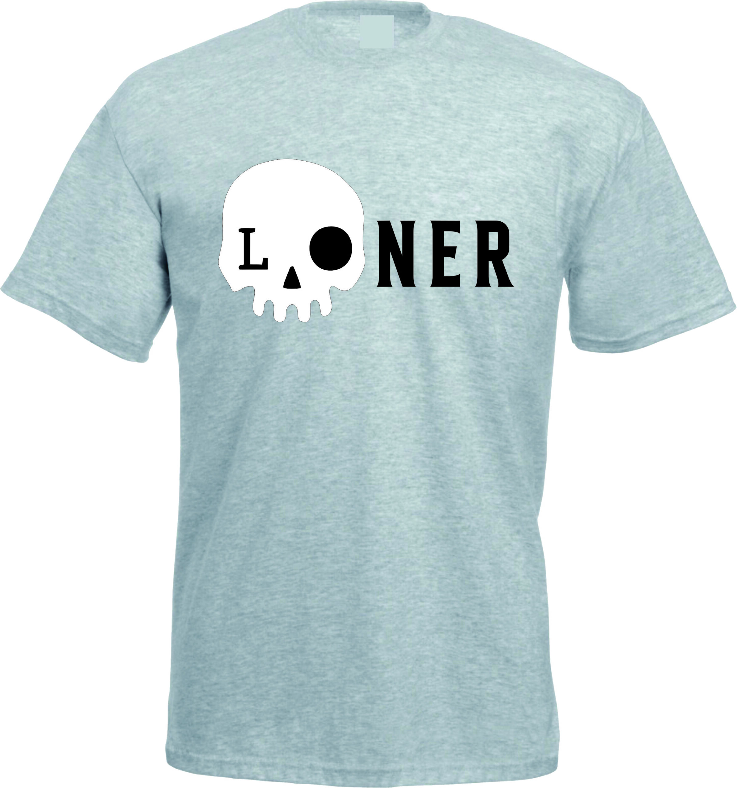 Loner Skull Graphic T-Shirt - Image 2