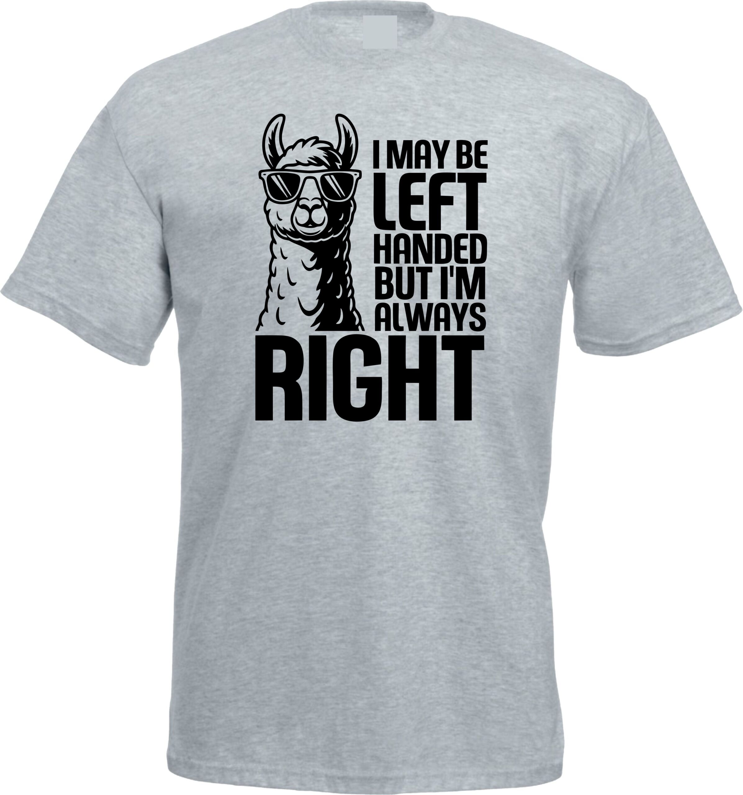 Left Handed But Always Right Llama Tee - Image 2