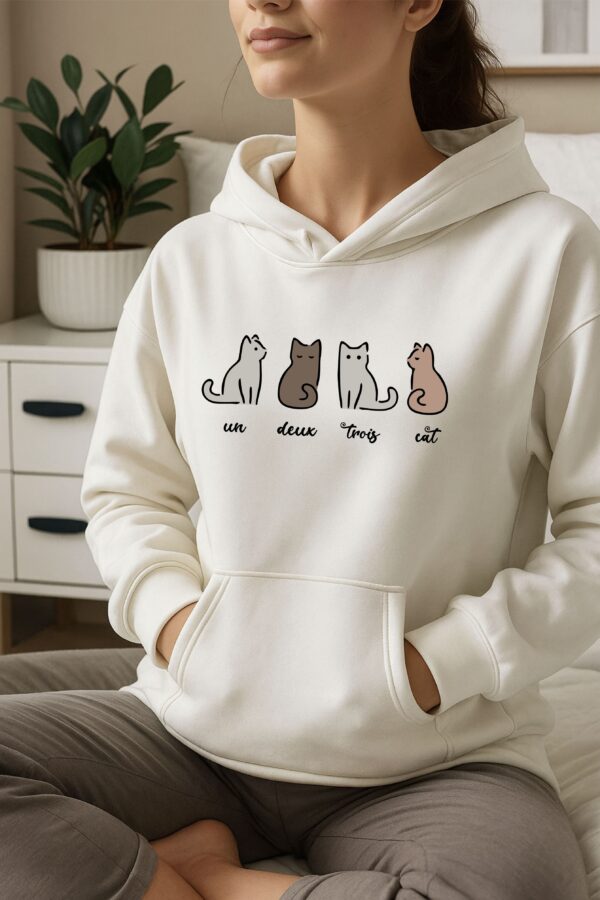Un Deux Trois Cat Hoodie