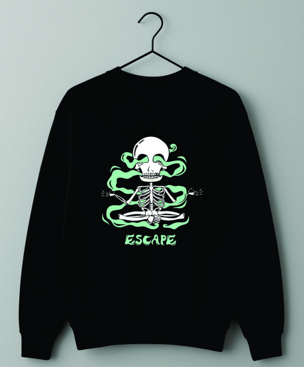 Meditating Skeleton Escape Sweatshirt