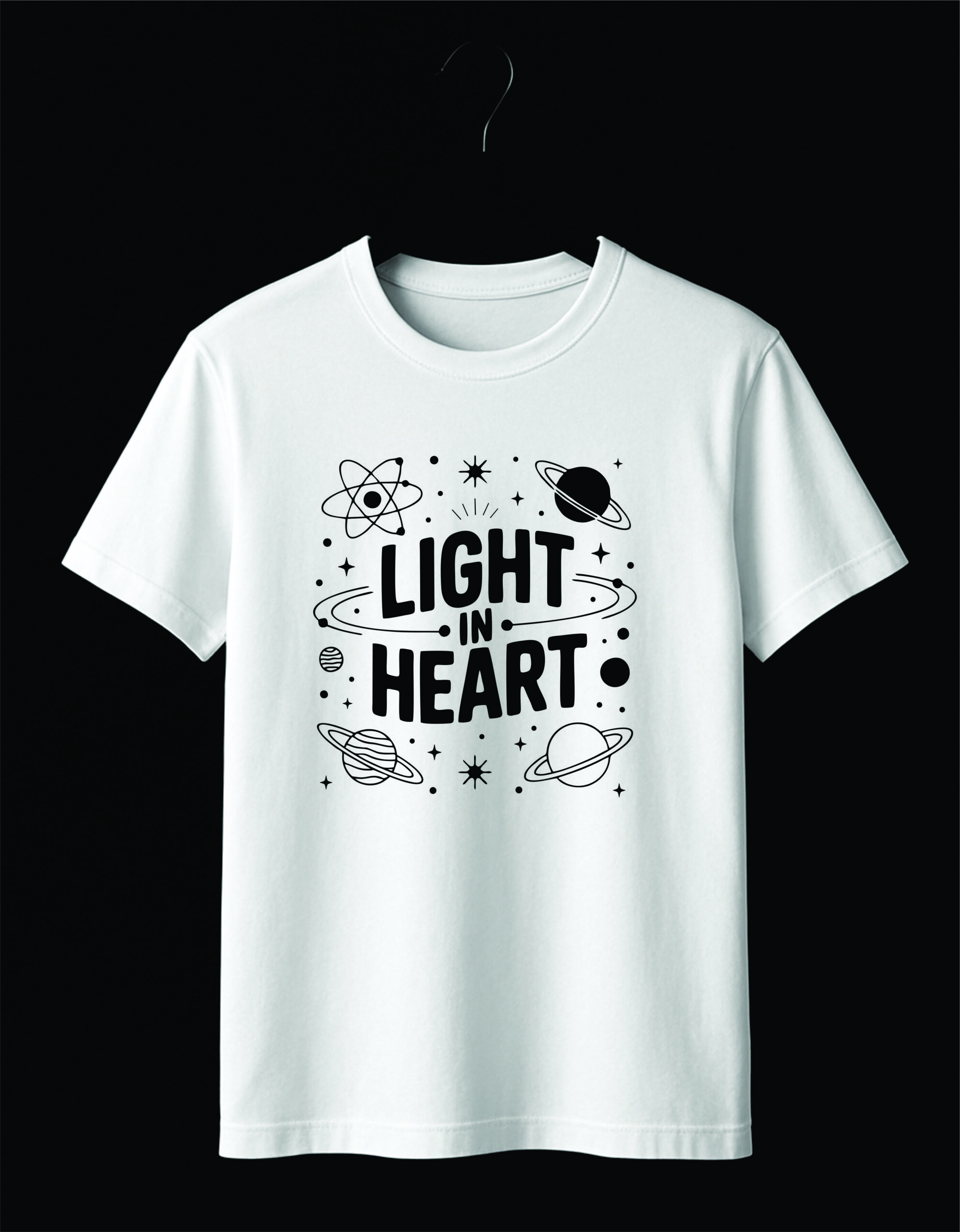 Light in Heart Space Doodle T-Shirt