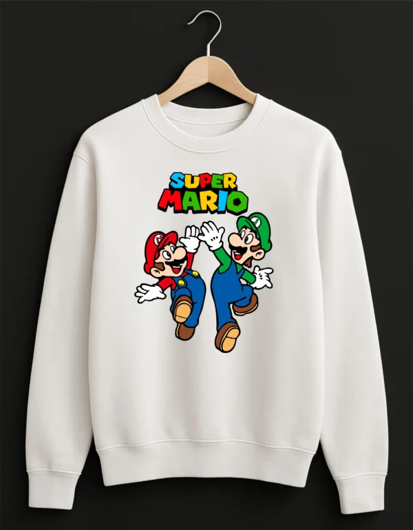 Super Mario and Luigi Graphic Crewneck Sweatshirt