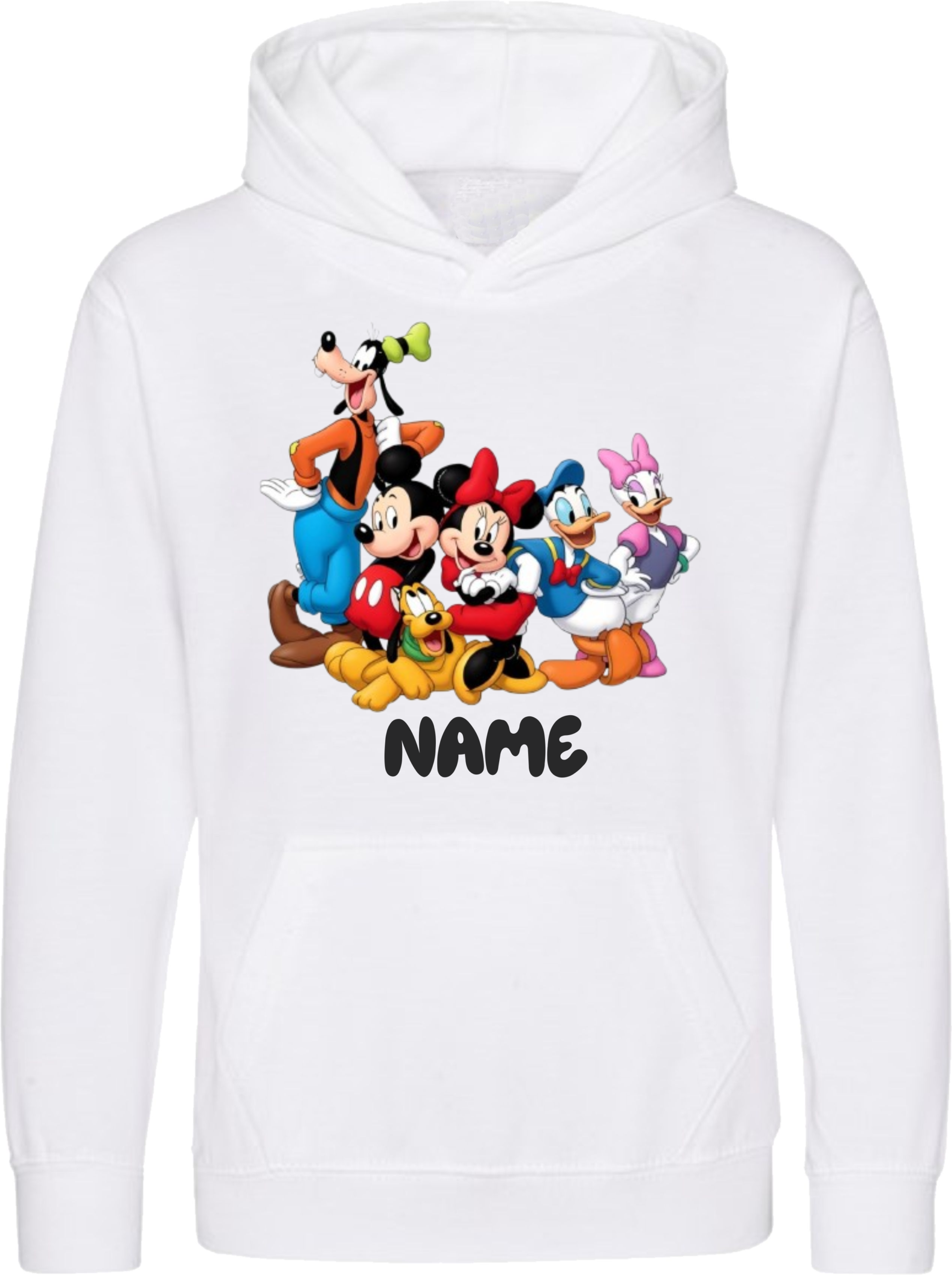 Custom Name Disney Squad White Pullover Hoodie - Image 2
