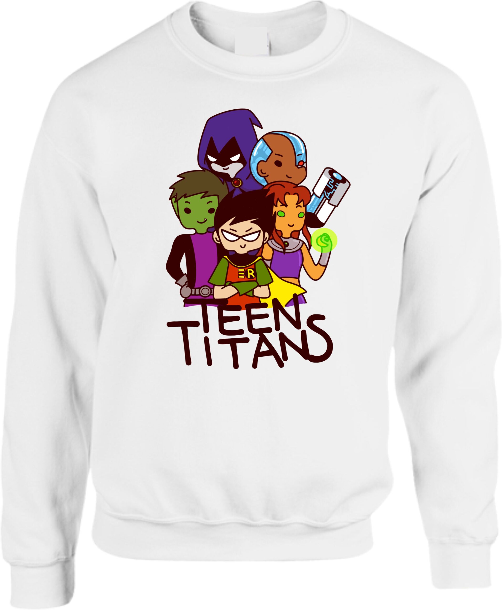 Classic Teen Titans Cartoon Graphic Sweatshirt - Image 7