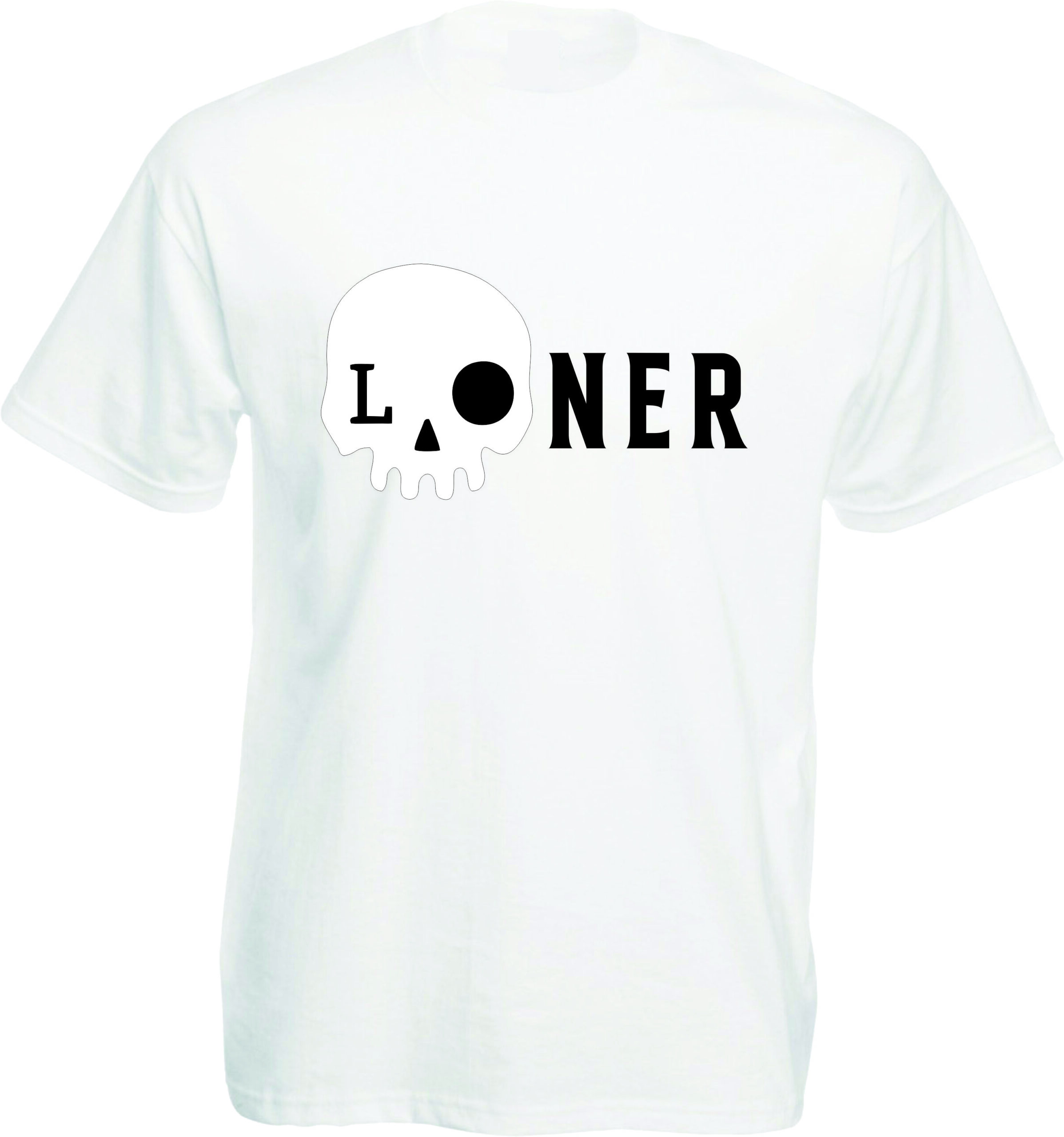Loner Skull Graphic T-Shirt - Image 8