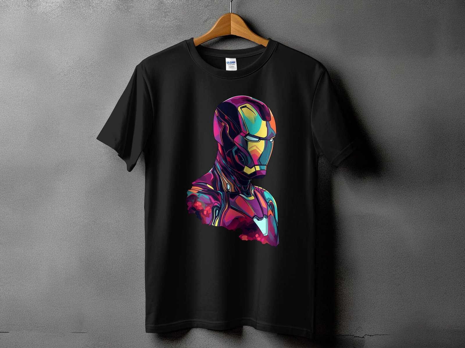 Colorful Iron Man Graphic White T-Shirt - Image 2