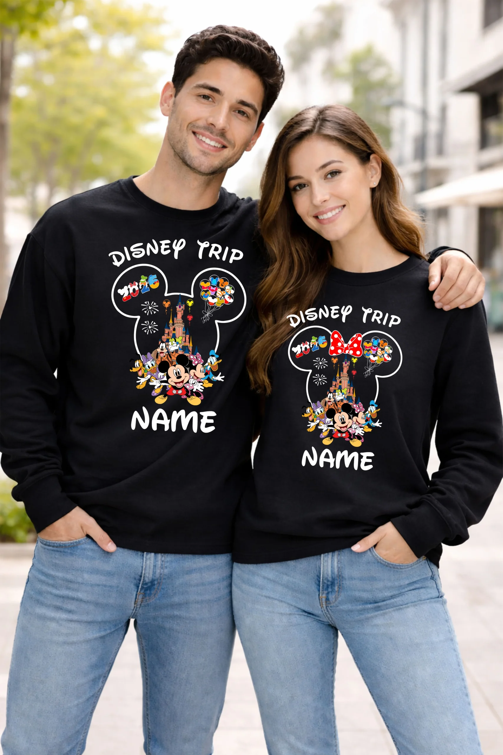 Custom Disney Trip Couple Matching Sweatshirts