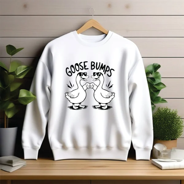 Goose Bumps Funny Geese Fist Bump Sweatshirt