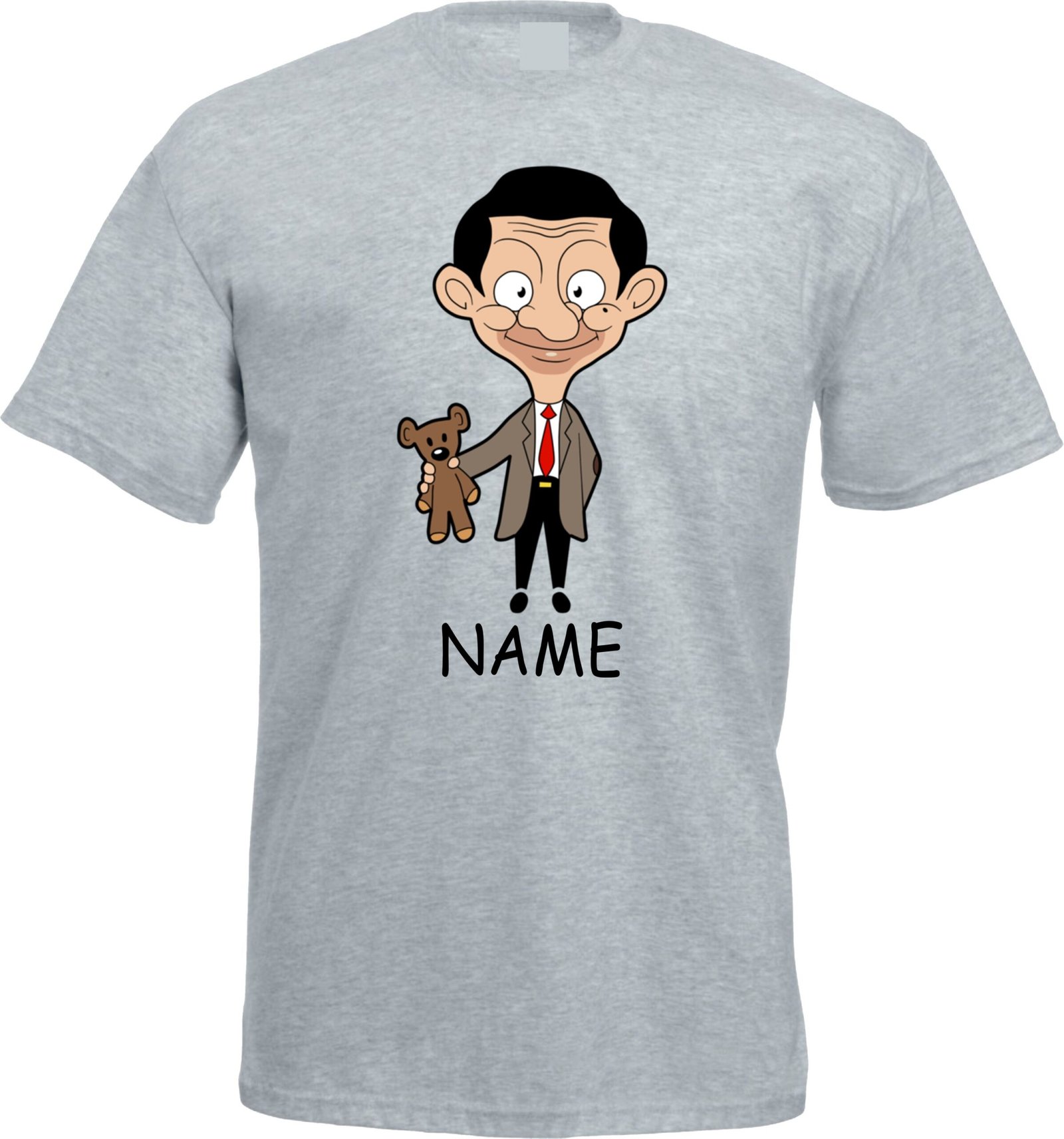 Personalized Mr Bean with Teddy White T-Shirt - Image 8