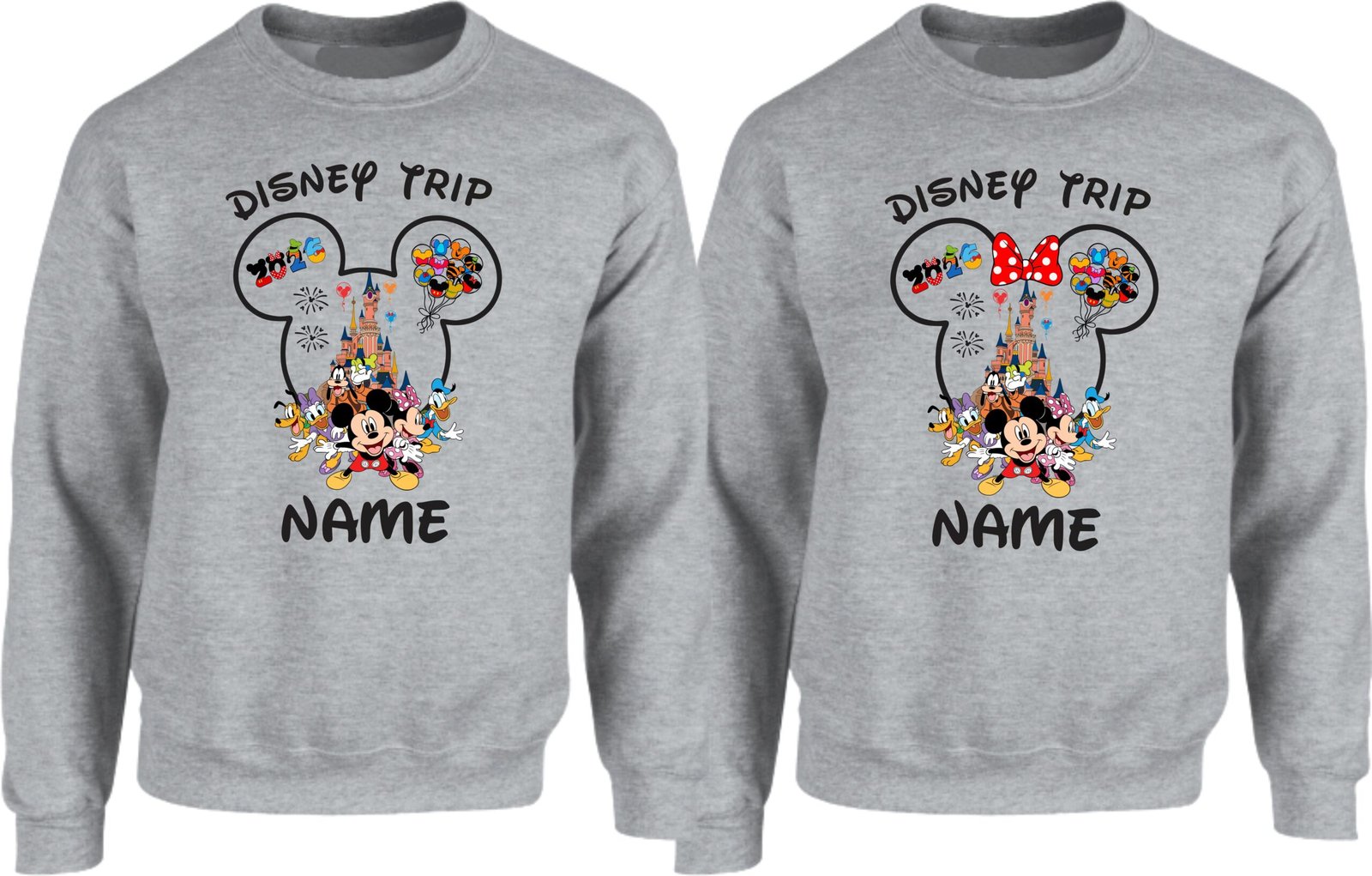 Custom Disney Trip Couple Matching Sweatshirts - Image 3