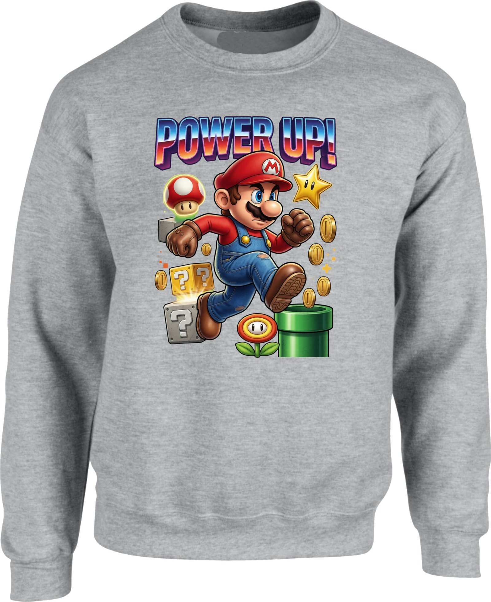 Power Up Mario Gaming Sweatshirt - Image 3