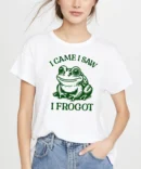 I Came I Saw I Frogot Funny Frog Graphic T-Shirt