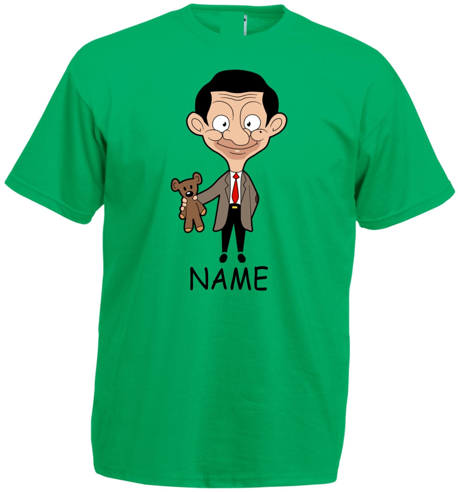 Personalized Mr Bean with Teddy White T-Shirt - Image 7