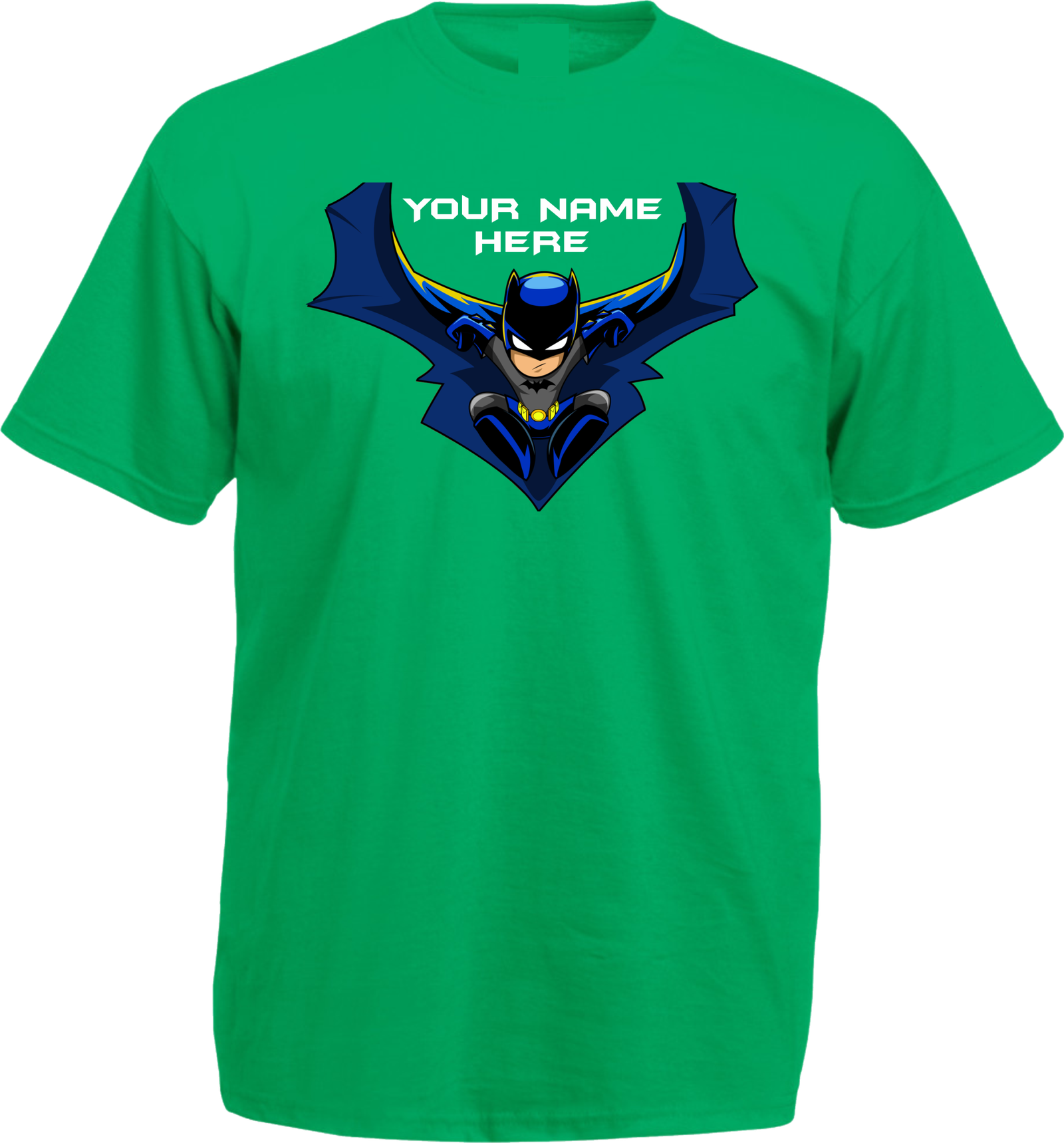 Personalized Superhero Custom Name White T-Shirt - Image 4
