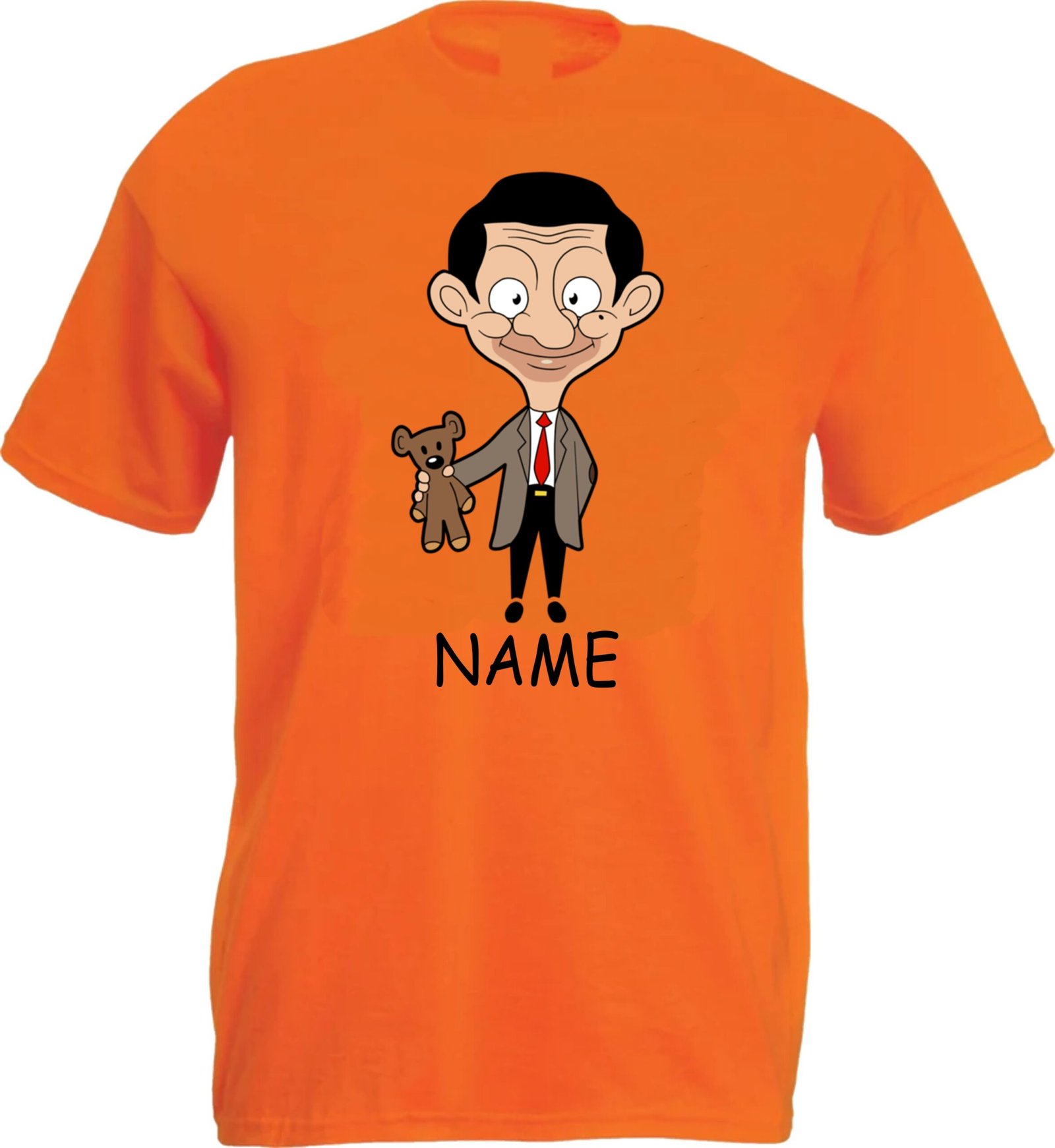 Personalized Mr Bean with Teddy White T-Shirt - Image 6
