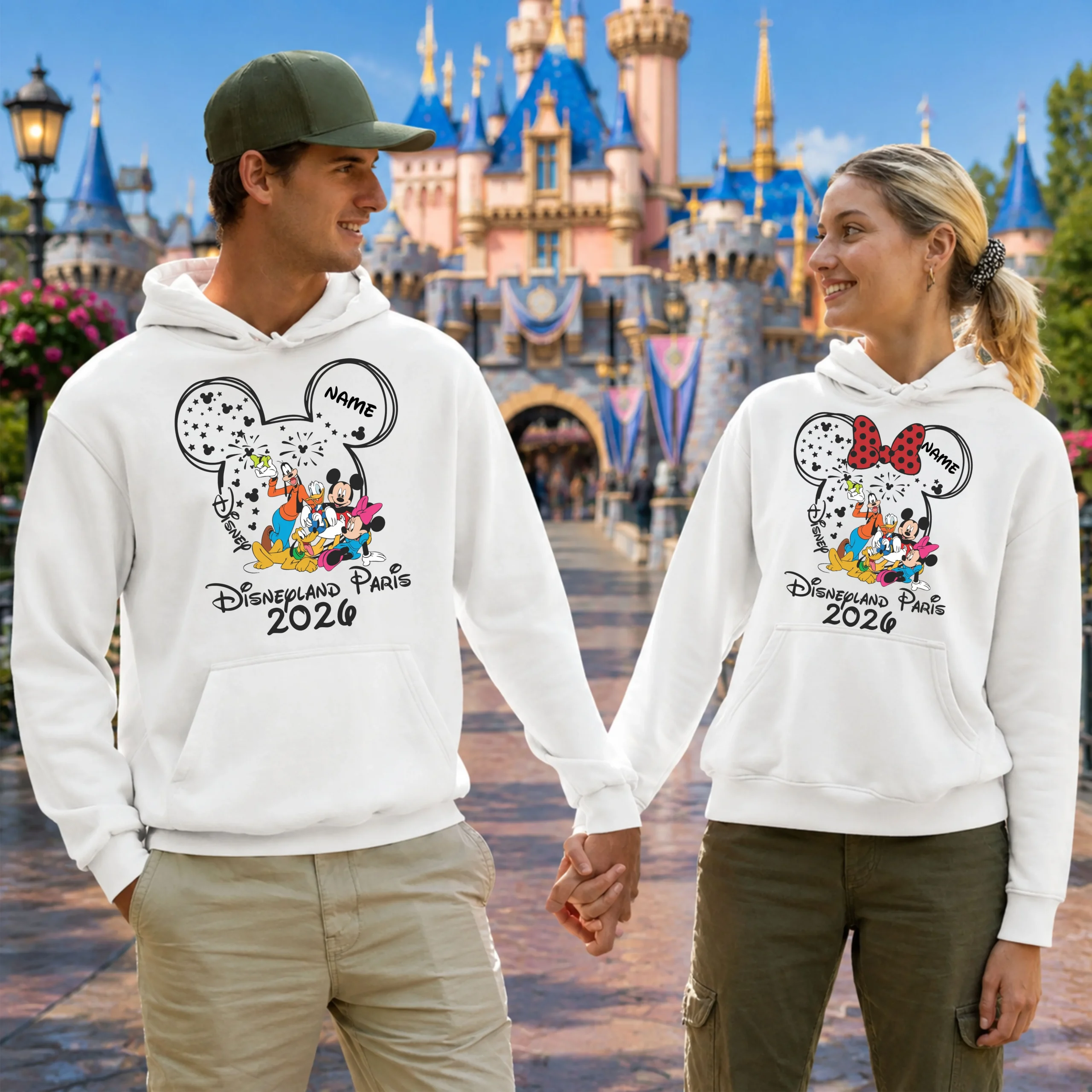 Personalised Disneyland Paris Family Matching Hoodies