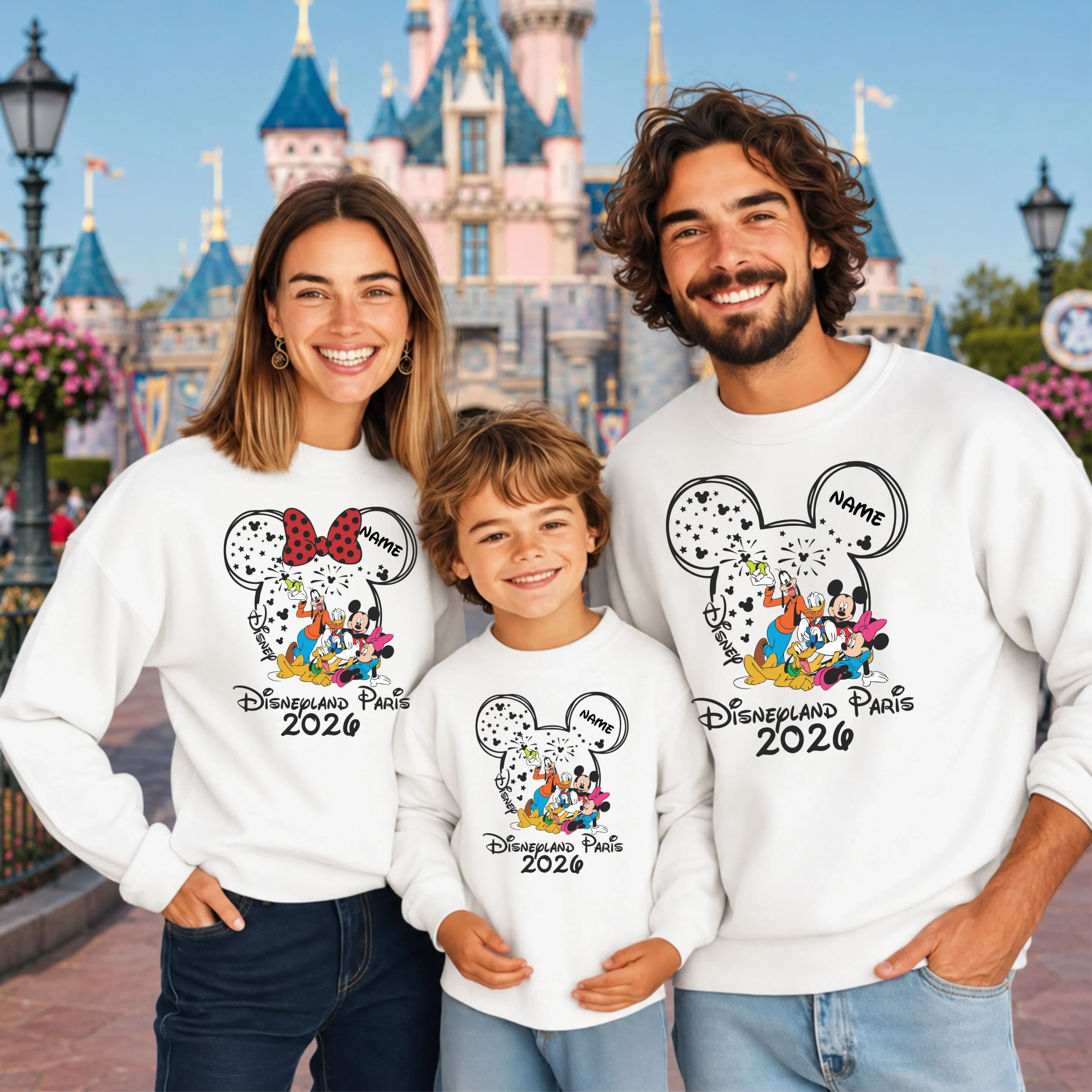 Custom Disney Paris Family Vacation T-Shirt