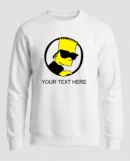 Personalized Cool Bart Simpson Graphic Sweatshirt