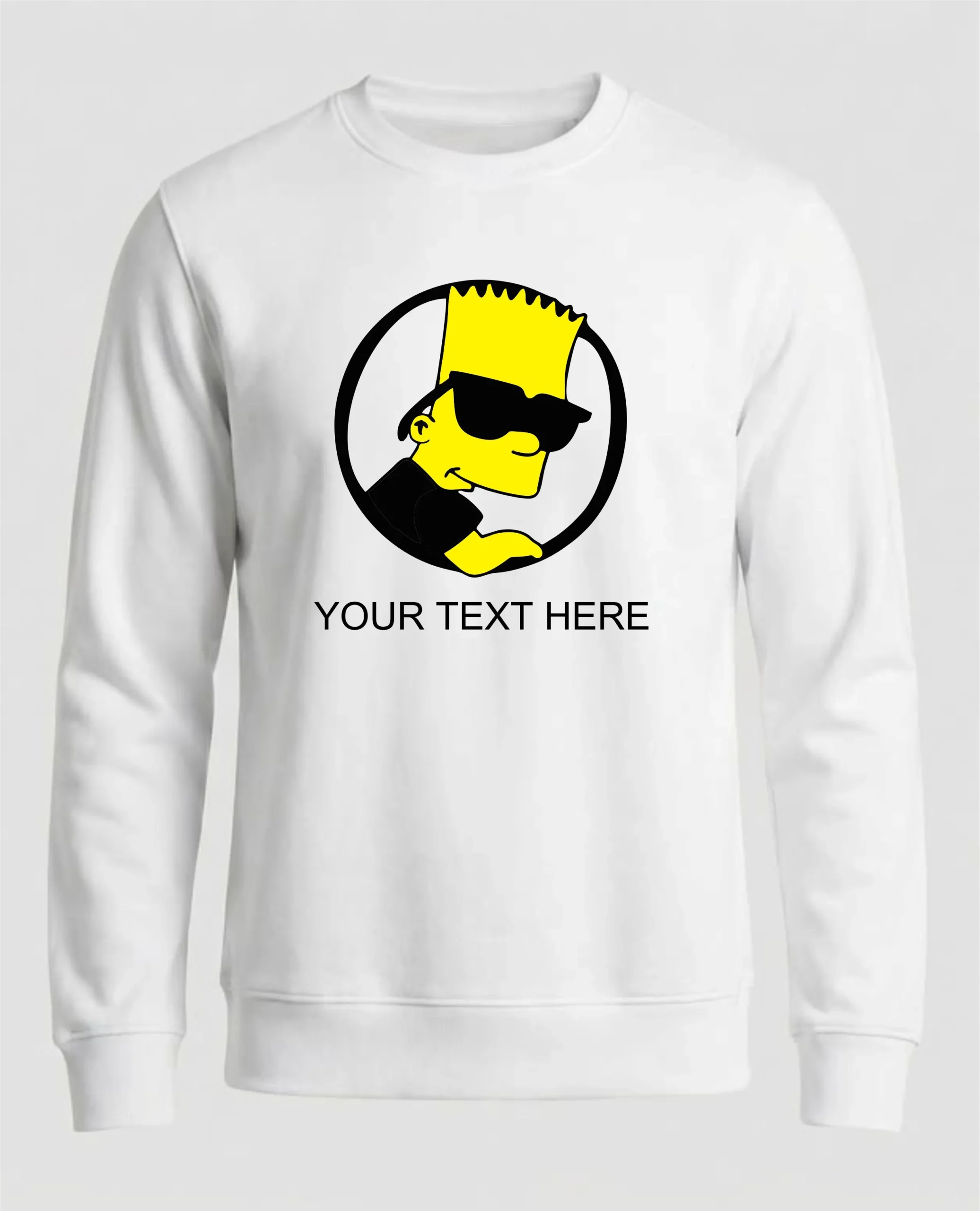 Personalized Cool Bart Simpson Graphic Sweatshirt