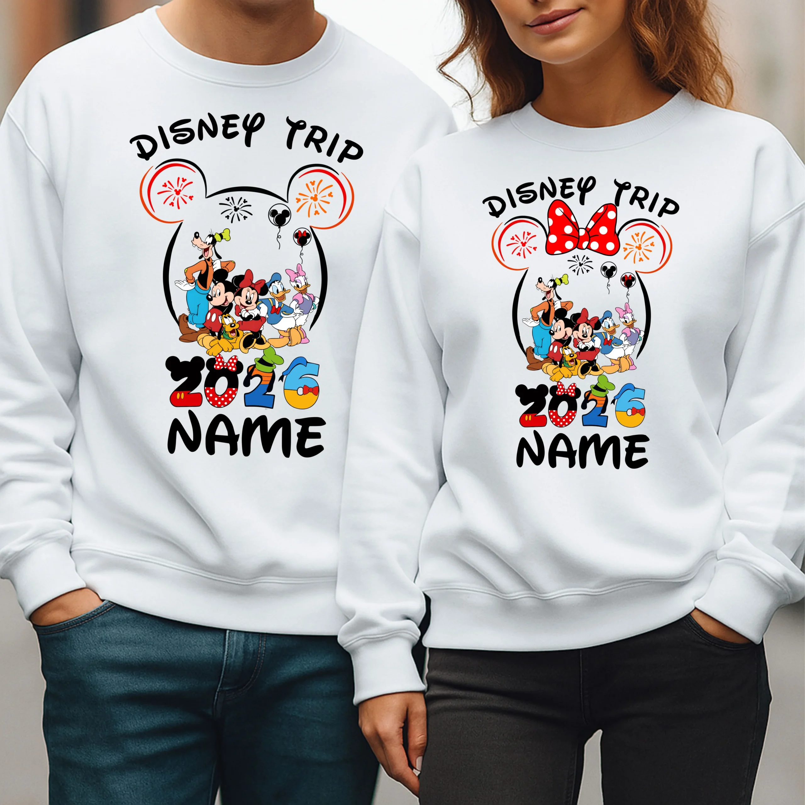 Personalized Disney Trip Family Matching Sweatshirts