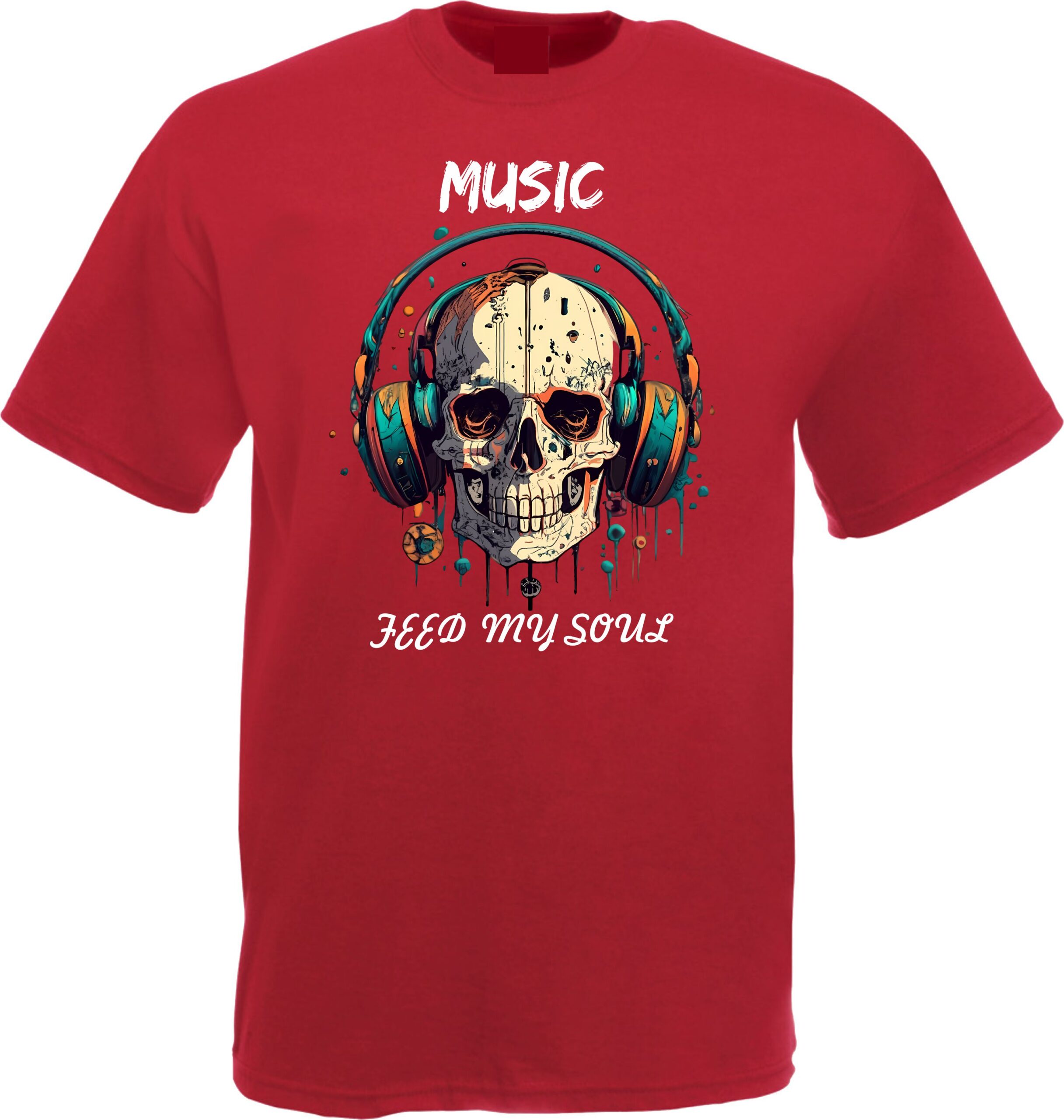 Music Feed My Soul Skull Graphic T-Shirt - Image 7